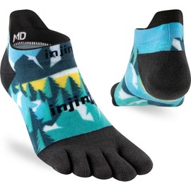 Injinji Run Lightweight No-Show Spectrum Evergreen M, multicoloured