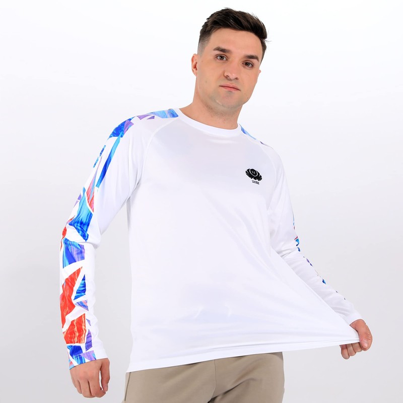 Mens Running Top Long Sleeve UPF 50+ Swimming Vest Sun
