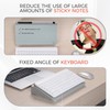 TOWON Small Compact Glass Desktop Whiteboard with Storage – 12