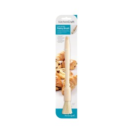 KitchenCraft Wooden Pastry Brush with Soft Natural Bristles, 25 cm