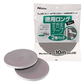 Nitoms HH0003 Gap Tape, Small, Gray, Value, Long, Draft, Dust, Door, Energy Saving, Improves Air Conditioning Effect, Thickness Approx. 0.4 x 0.6 x 1.6 ft (10 mm) x Width 0.6 inches (15 mm) x 1.6 ft