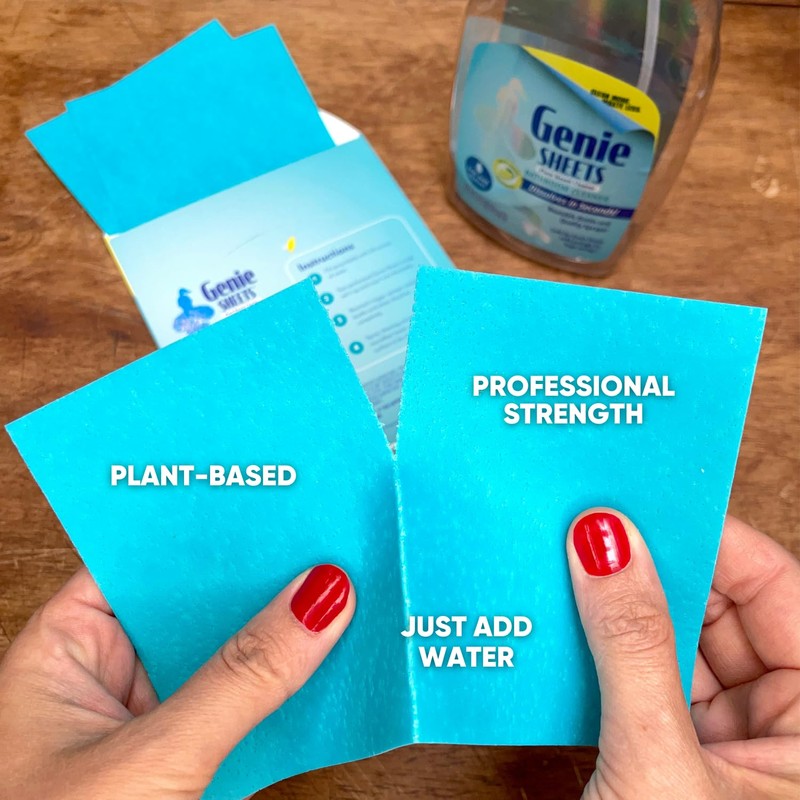 Genie Sheets Bathroom Cleaner | Concentrate Makes 6 24oz Refills