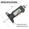 Tyre Tread Depth Gauge - 0-25.4mm/1Inch Portable Tread Depth Checker