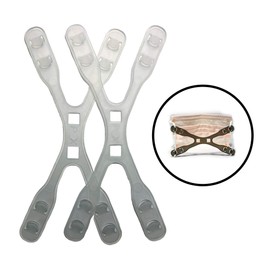 Pack of 2 Ear Protectors for Masks Adjustable Ear Saver Ear Hooks Mask Holder (White)