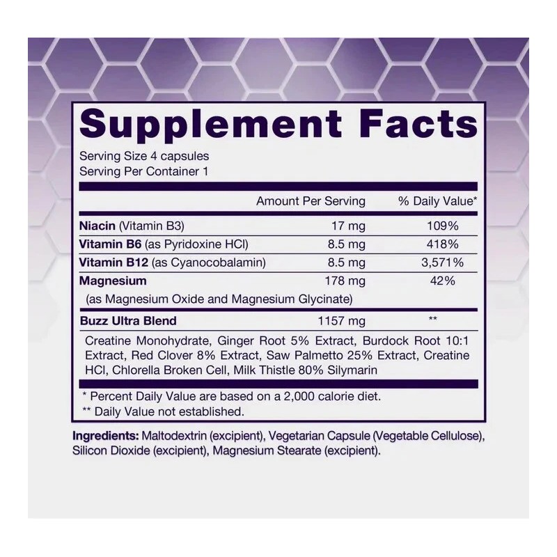 Stinger Detox 5x Buzz Capsule 4ct Whole Body Deep System