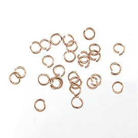 50 Stainless Steel Jump Rings Rose Gold Tone Open - 5mm x 0.8mm - Charms Pendants DIY for Necklace Bracelet Jewelry Making