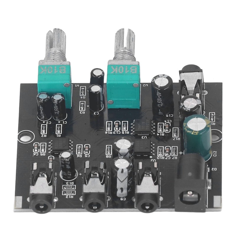 2 Channel Sound Mixer Low Noise Volume Adjustable 2 in