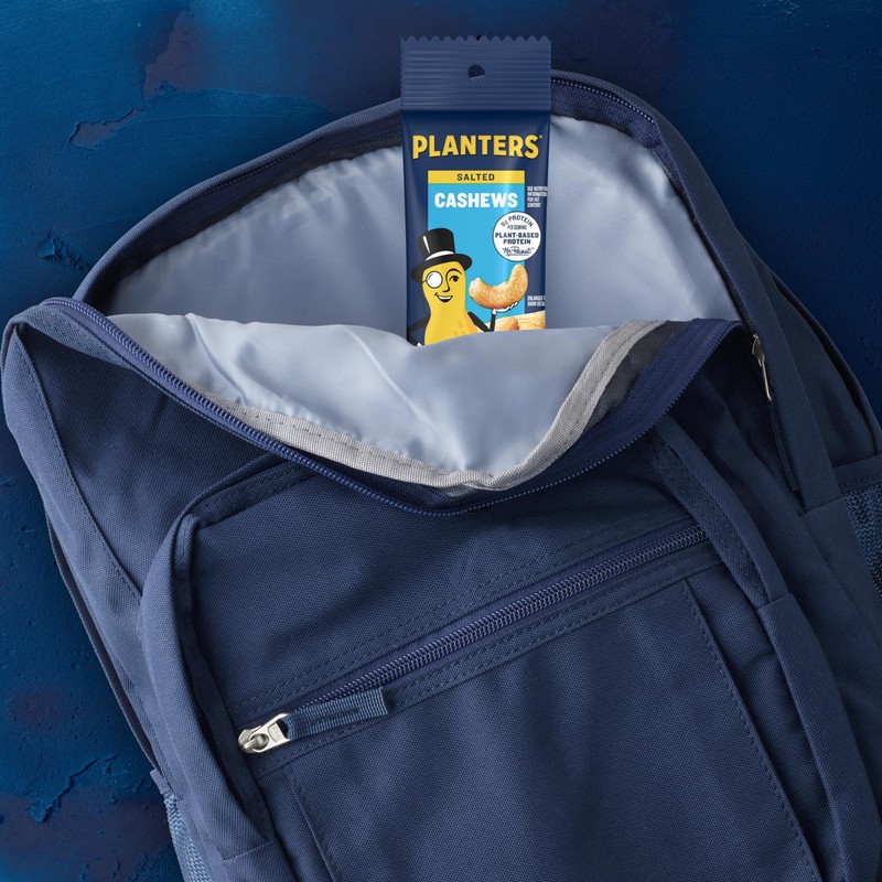 PLANTERS Cashews Salted, Plant-Based Protein, Individually Packed Snacks, Quick Snack