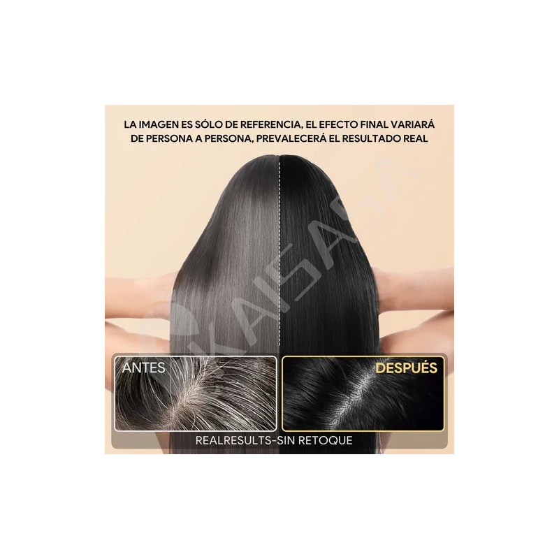 Kaisasa Shampoo Con Tinte Cubre Canas Con Aceite De Argn