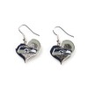 Sports Team Seattle Seahawks Logo 3/4" Swirl Heart Dangle Earring