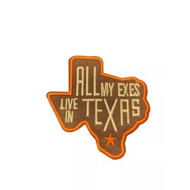 Unbranded All My Exes Live in Texas Lone Star State Cowboy Patch, Iron On/Sew On