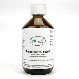 Sala Sala Pfefferminz?l mentha arvensis ?therisches ?l naturrein 500 ml Glasflasche
