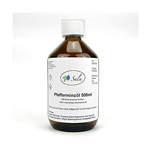 Sala Sala Pfefferminz?l mentha arvensis ?therisches ?l naturrein 500 ml