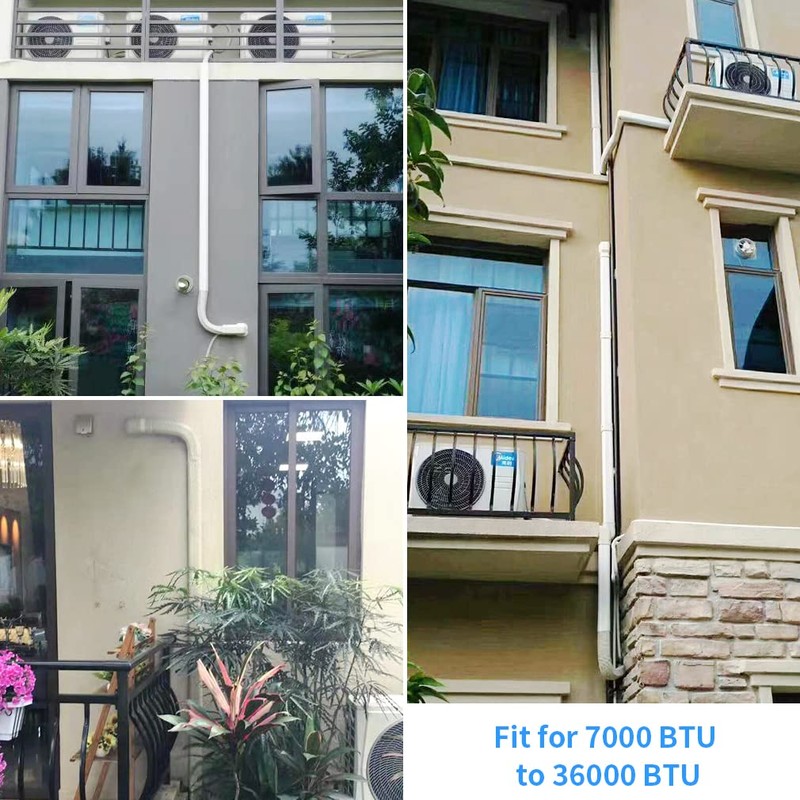 Cestluck 4'' 17 Ft Mini Split Line Cover Set Kit,