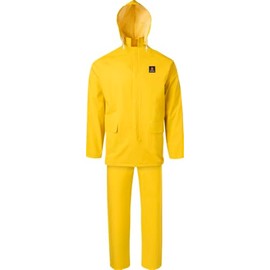 Ironwear 9202-FR Flame Retardant 3-Piece Rain Suit (US, Alpha, Medium, Regular, Regular, Yellow)