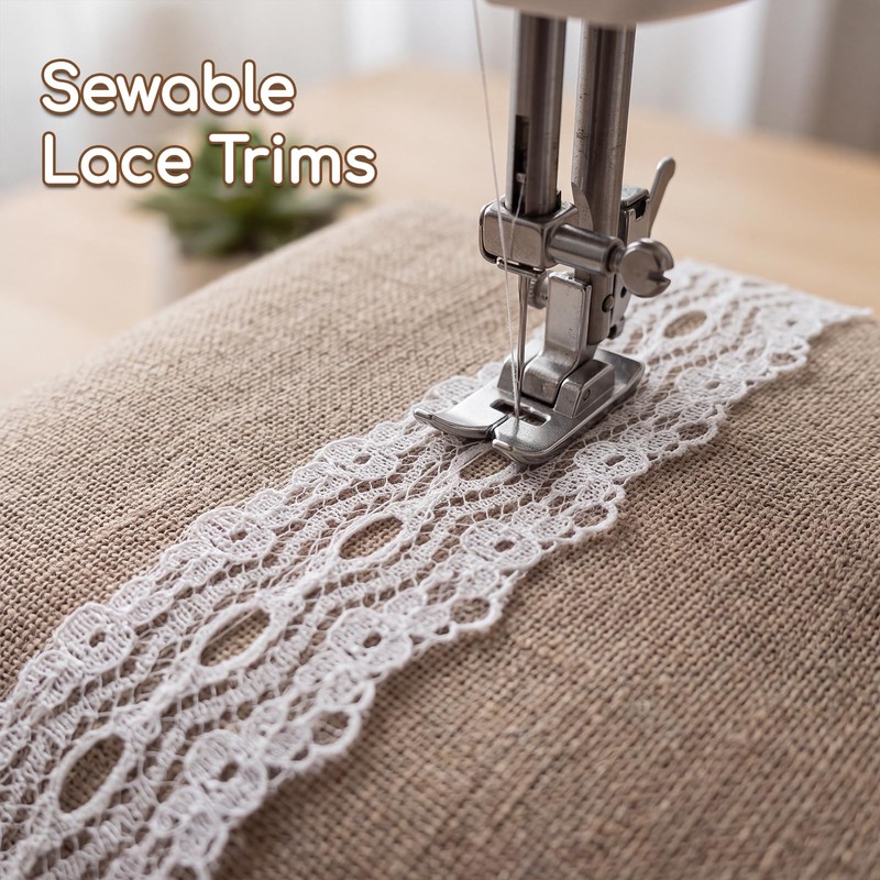 15 Rolls Vintage White Lace Ribbon, 45 Yards Assorted Multi