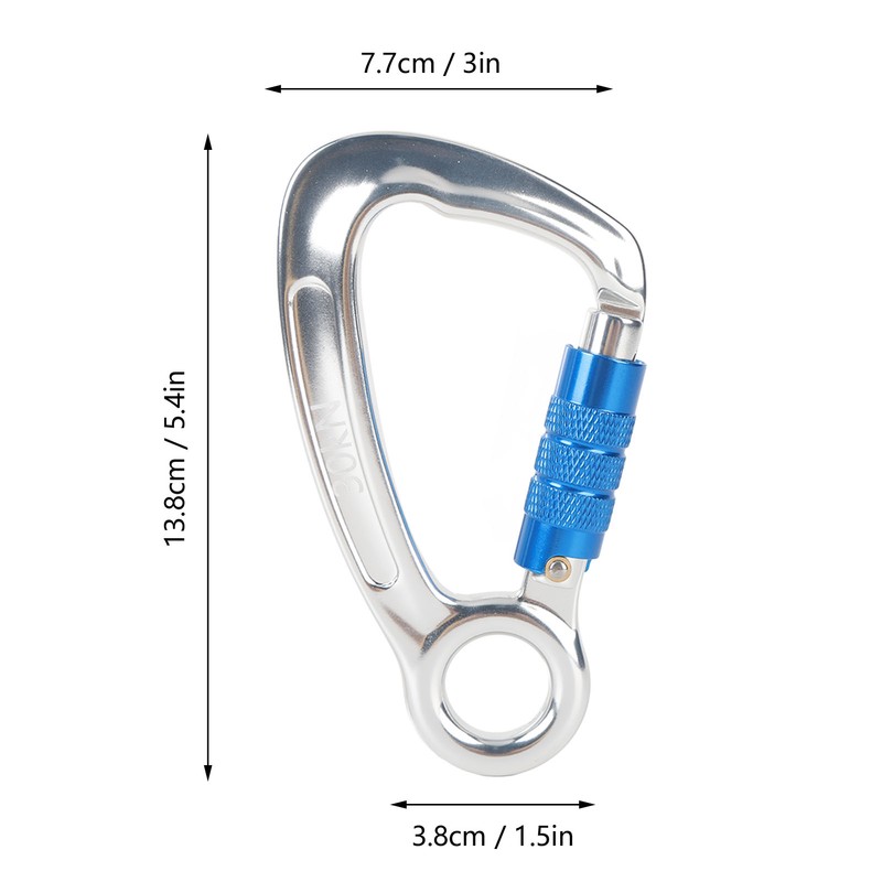 Climbing Carabiner Auto Lock Safe Large Opening 30KN Captive Eye