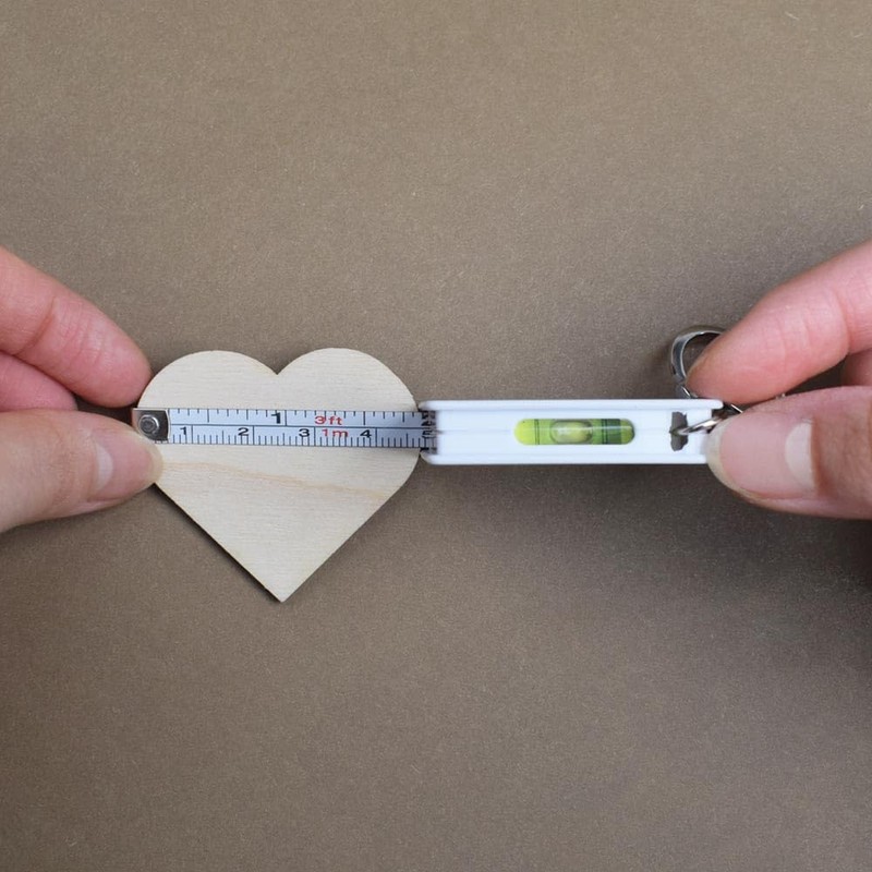 Azeeda 'Sleeping Flamingo' Keyring Tape Measure/Spirit Level Tool (KM00014443)