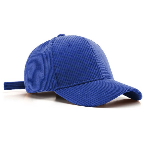 Anna-Kaci Gorro de pana sólido clásico ajustable correa suave gorra de béisbol unisex, Azul / Patchwork, Talla única