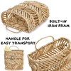 YOUEON Large Woven Hanging Storage Basket, 12x5x14 Inch Natural Water