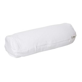 Bucky Millet Filled, Bed Pillow and Pillow Cover, Bolster Pillow (6.5 x 16"), White
