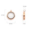 Vintageparts Rose Gold 30mm Stainless Steel Glass Locket with Screw