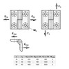 Ganter Normelemente Hanging Hinges Plastic Fixed Bearing Right 40 x