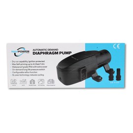 Navpower Kit Autoclave - Pompa 4,3 Litri/Minuto 12v con pressostato 40 PSI e Attacco Rapido - Performante e Silenziosa Barca - Camper Gommone