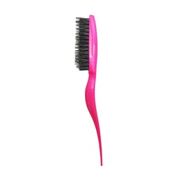 Slick Back Hair Brush,Boar Bristle Comb,Gel Styling Sleek Brushes,Soft Smoothing Hairbrush,Curly Slicking,Tail Combing,Edges Bristles Eco,Curling,Dry,Wave,Fluffy Hairdressing Set,for Women (Pink)