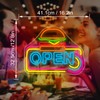 Looklight Hamburger Open Neon Sign Burger Neon Light Sign for