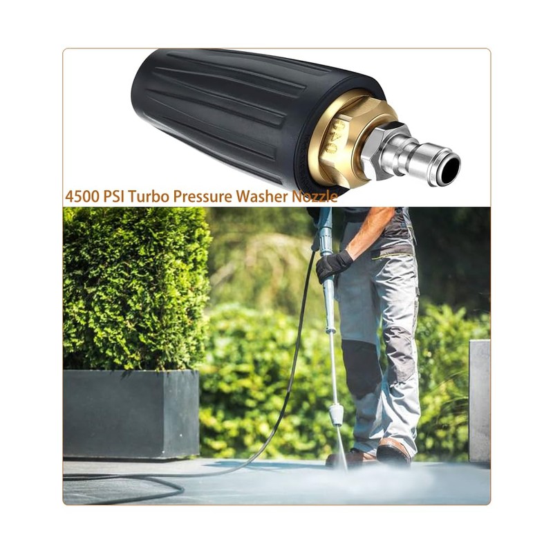 80144 Pressure Washer Nozzle 4500 PSI Turbo 360° Rotating Spray