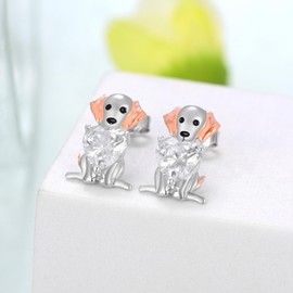 Labrador Retriever Earrings 925 Sterling Silver Labrador Retriever Gifts Cute Puppy Dog Lovers Gifts for Women Labrador Gifts