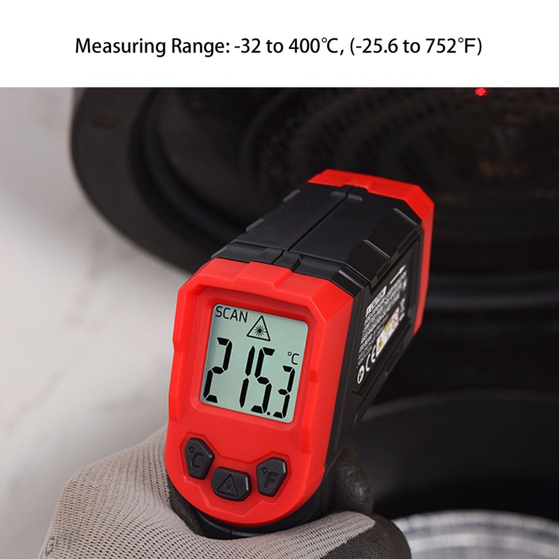 Infrared Temperature Meter High Accuracy Quick Response Data Locking Backlit