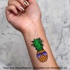 Azeeda 4 x 'Coole Ananas' Temporäre Tattoos - Wasserfest, Hautfreundlich