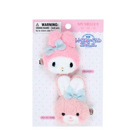 Sanrio 530620 Yoshitoku Retro Plush Doll Hair Clip Set My Melody