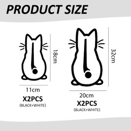 Pack of 4 Cat Stickers, Creative Personality Stickers, Car Windscreen Stickers, Car Decoration Stickers, Interesting Stickers