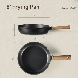 Unbranded Titanium Nonstick Frying Pan Skillet, 8" Nonstick Fry Pan Without Lid