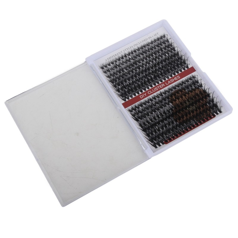 DIY Lash Extension Kit 240pcs Individual Eyelash 9‑16mm Clusters Eyelash