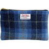 Vagabond Bags Harris Tweed Check Wash Bag, Blue (Mid Blue),