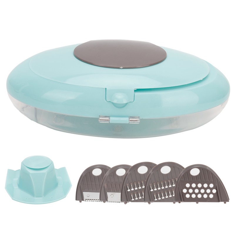 Manual Vegetable Cutter 6-in-1 Food Chopper Fruit Shredder Kitchen Accessory