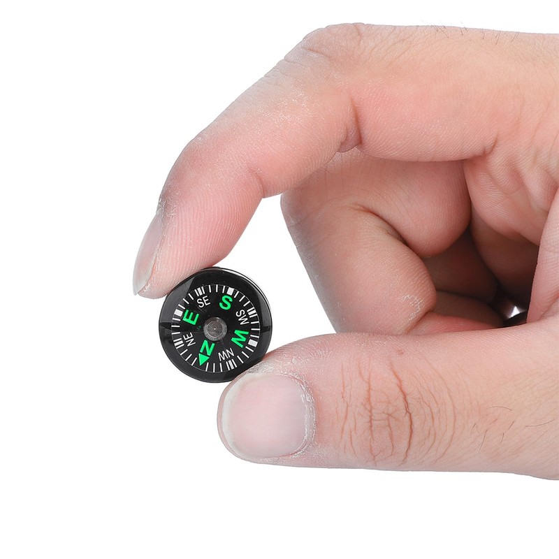Haosie 12pcs Mini Compass, 20mm Small Compass, Hiking Accessories, Oil
