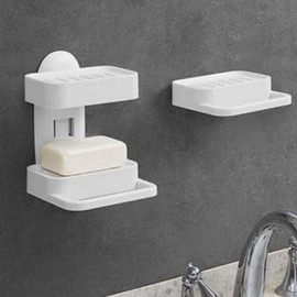 Interior Accessories Soap Stand Bathroom Shelf Tray 1 Tier Case Holder Soap Pack Soap Pack Miscellaneous Goods 1st stage gray 2ea