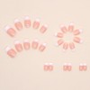 Acrylic Press on Nails Medium Square Fake Nails White French