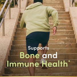 Nature's Bounty Calcium Carbonate & Vitamin D, Supports Immune Health & Bone Health, 600mg Calcium & 800IU Vitamin D3, 250 Tablets
