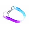 Spiral Keyring Spiral Rubber Key Chain Purse LILA weiß blau