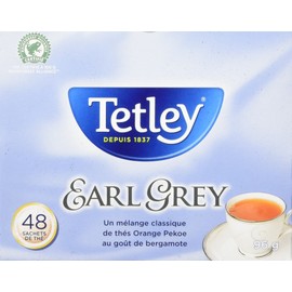 Tetley Earl Grey Black Tea - 48 Tea Bags, 96 Grams, Contains Caffeine