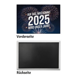 Fireworks 2025 Will Our Year Souvenir Souvenir Magnet Rectangular Souvenir Magnet with Modern Illustration and Bold Text for 2025 A Must-Have