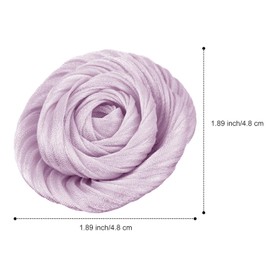 1.89 Inches Rose Flower Hair Clips Brooches & Pins for Women Fashion | Elegant Design Lapel Pins Fabric Flower Brooches for Women | Styling Floral Brooch Pin for Dance Parties & Weddings - Dark Purple