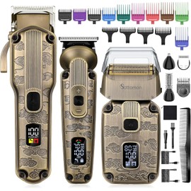 Scttomon Beard Trimmer Kit Hair Clipper Set Professional Electric Foil Shaver Razor for Men Haircutting Machine for Barber Clippers and Trimmers Grooming Kit Nose Body Hair Trimmer