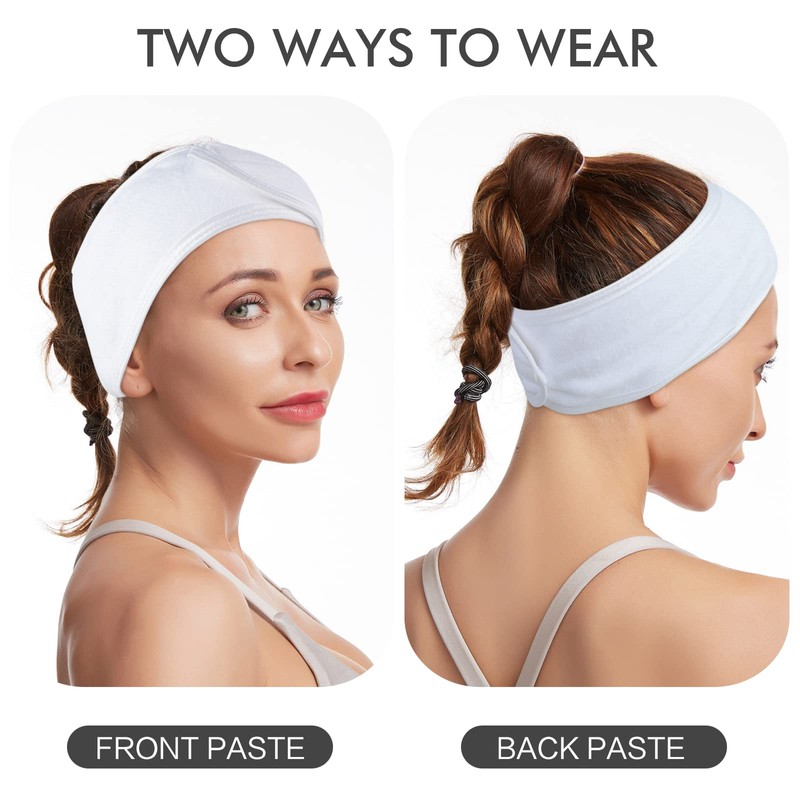 KinHwa Headbands for Washing Face Non-slip Make-up Headwraps Adjustable Hair
